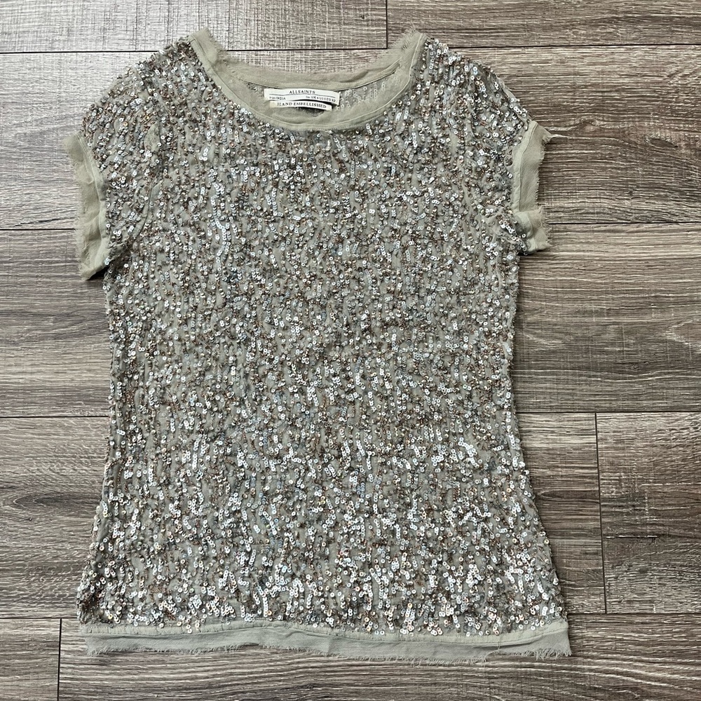 All Saints Sequin Blouse